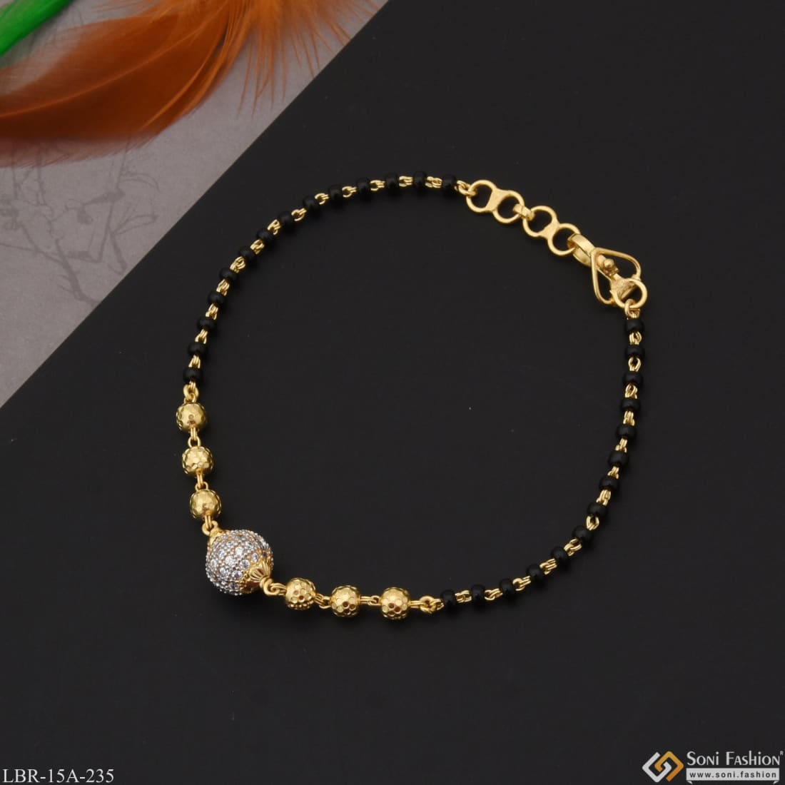 Manufacturer of 916 gold mens hallmark rudraksha bracelet mrb10 | Jewelxy -  182819